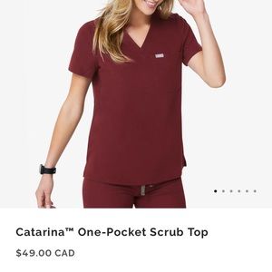 Figs XXS Maroon scrub set